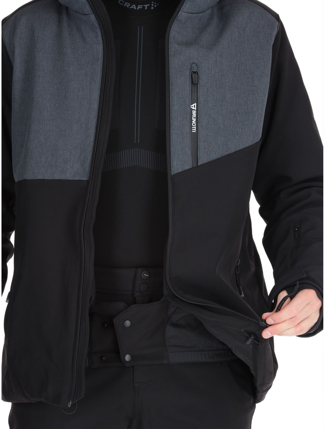 Brunotti, Twinstroke chaqueta de esquí softshell hombres Black negro 