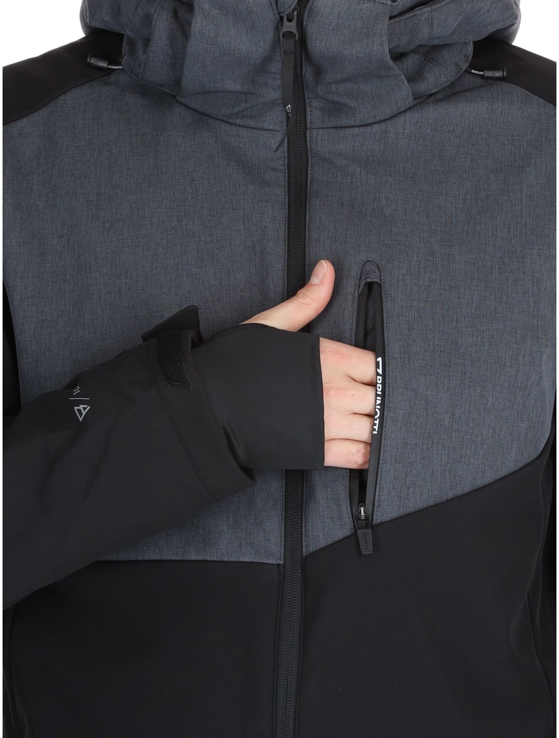 Brunotti, Twinstroke chaqueta de esquí softshell hombres Black negro 