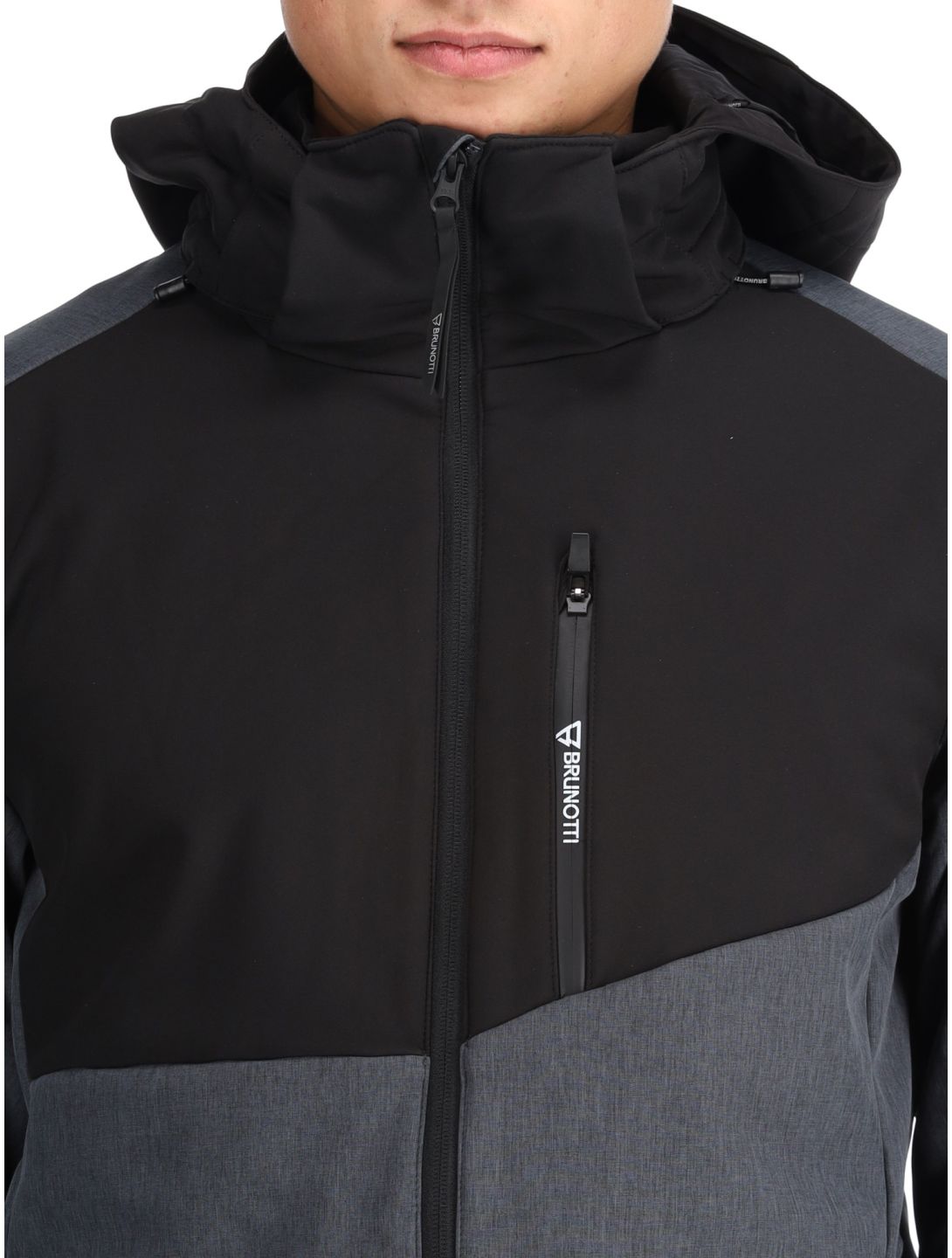 Brunotti, Twinstroke chaqueta de esquí softshell hombres Dark Grey Melee gris 