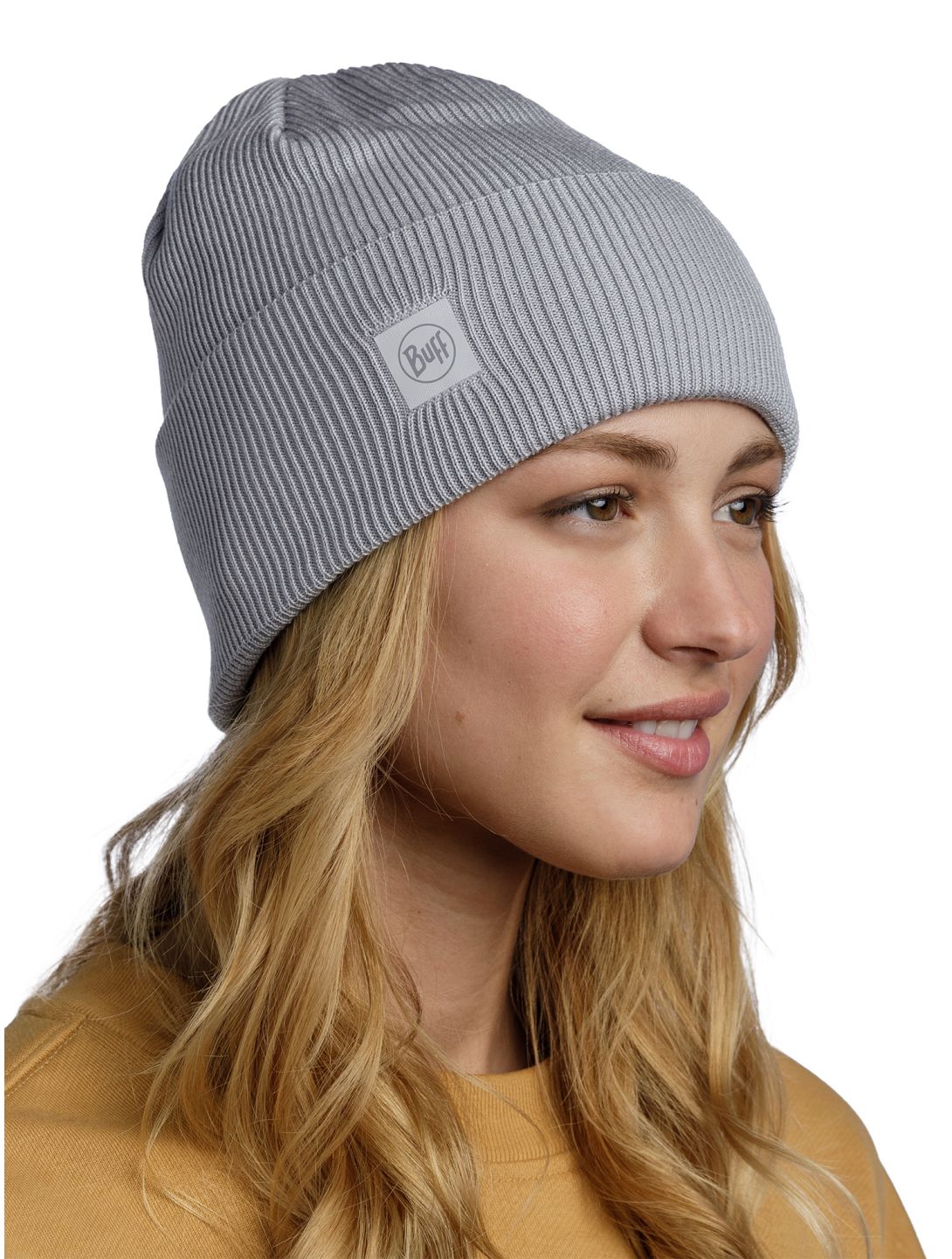 Buff, Crossknit Beanie gorro unisex Solid Light Grey gris 