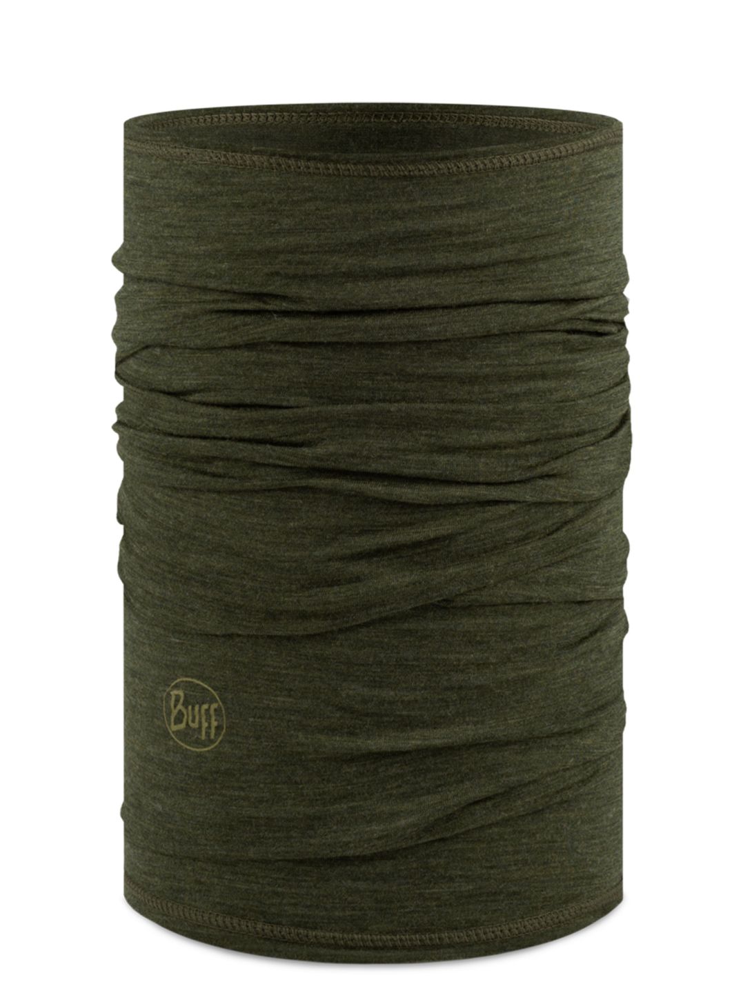 Buff, Merino Lightweight bufanda unisex Solid Bark verde 