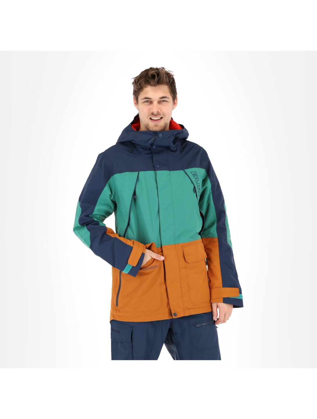 Burton, Breach Insulated chaqueta de esquí hombres azul/marrón/verde