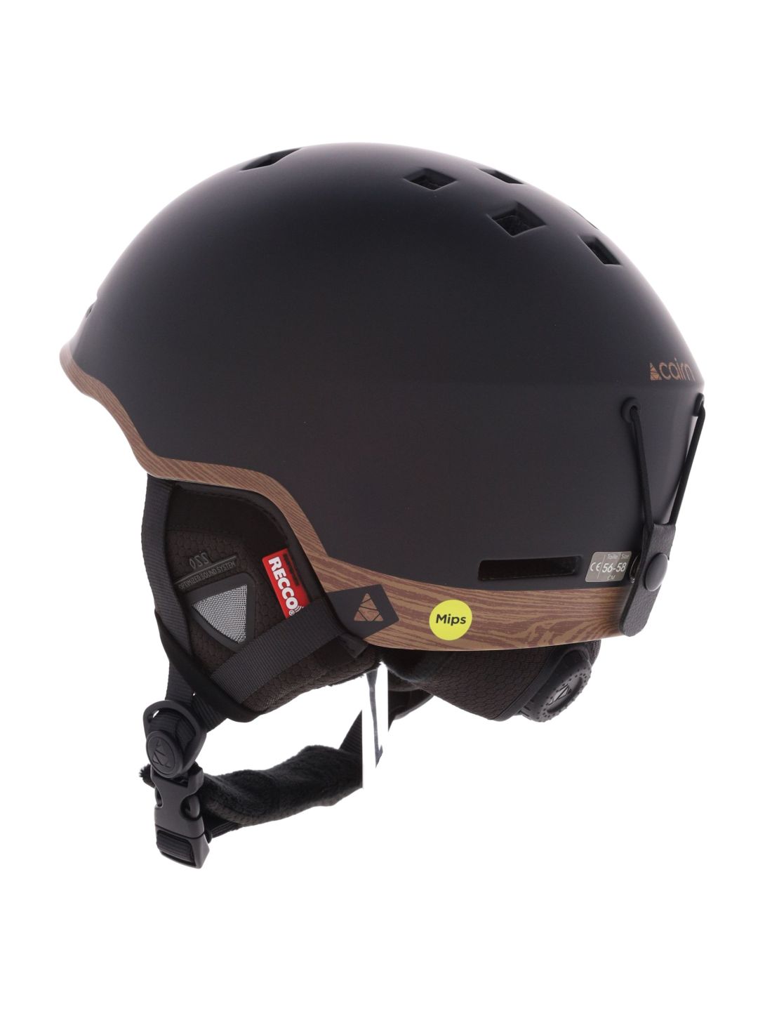 Cairn, Centaure Rescue Mips casco unisex Mat Black Wood marrón, negro 