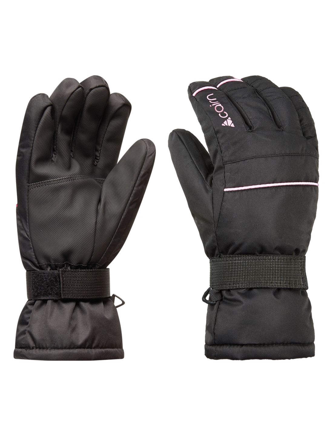 Cairn, Ceres J guantes de esquí niños Black Powder negro, rosa 