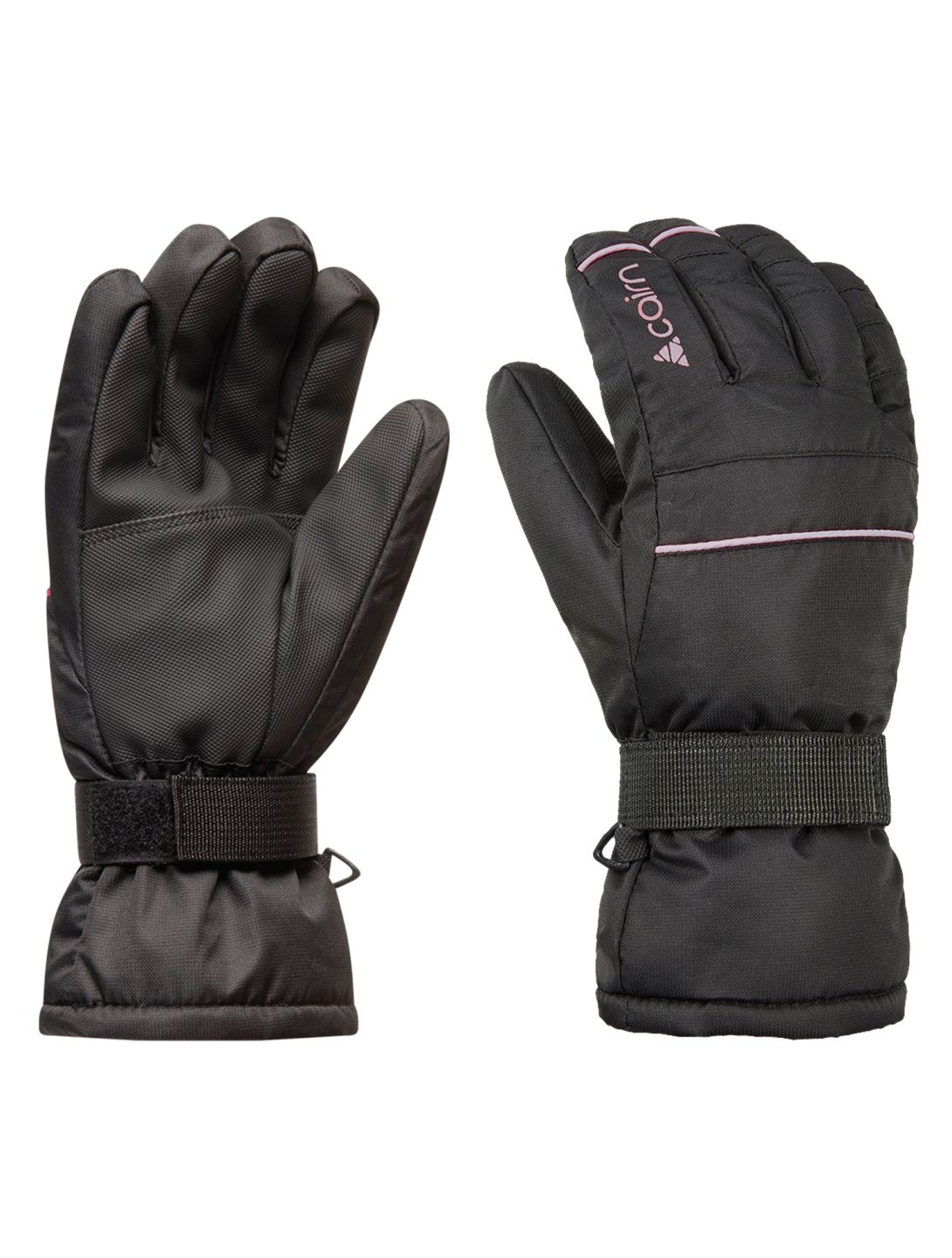 Cairn, Ceres W guantes de esquí mujeres Black Powder negro, rosa 