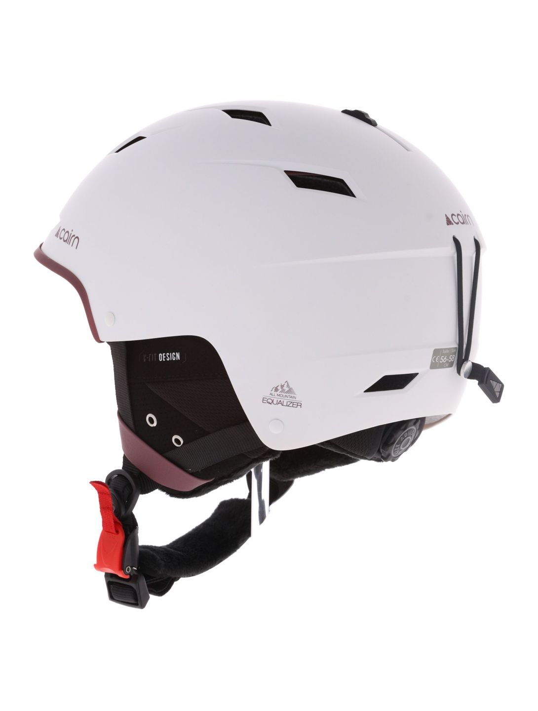 Cairn, Equalizer casco unisex Mat White Dahlia blanco, púrpura 