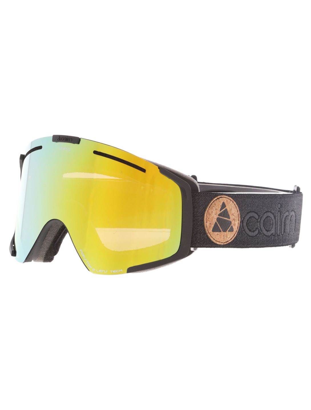 Cairn, Genesis gafas de esquí unisex Mat Black Gold Goud, negro 