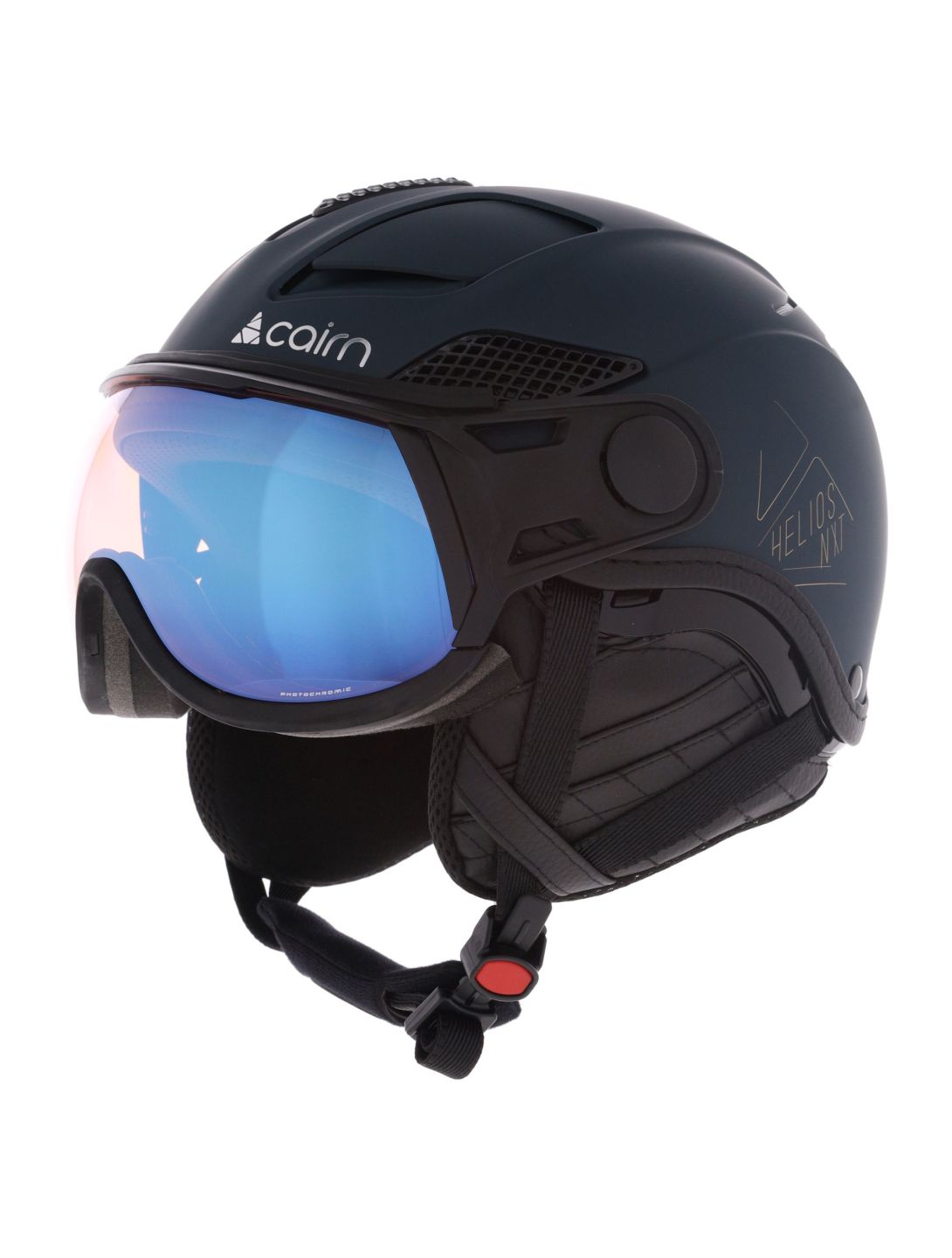 Cairn, Helios Leather Evolight NXT casco con visera unisex Blue Graphite azul 