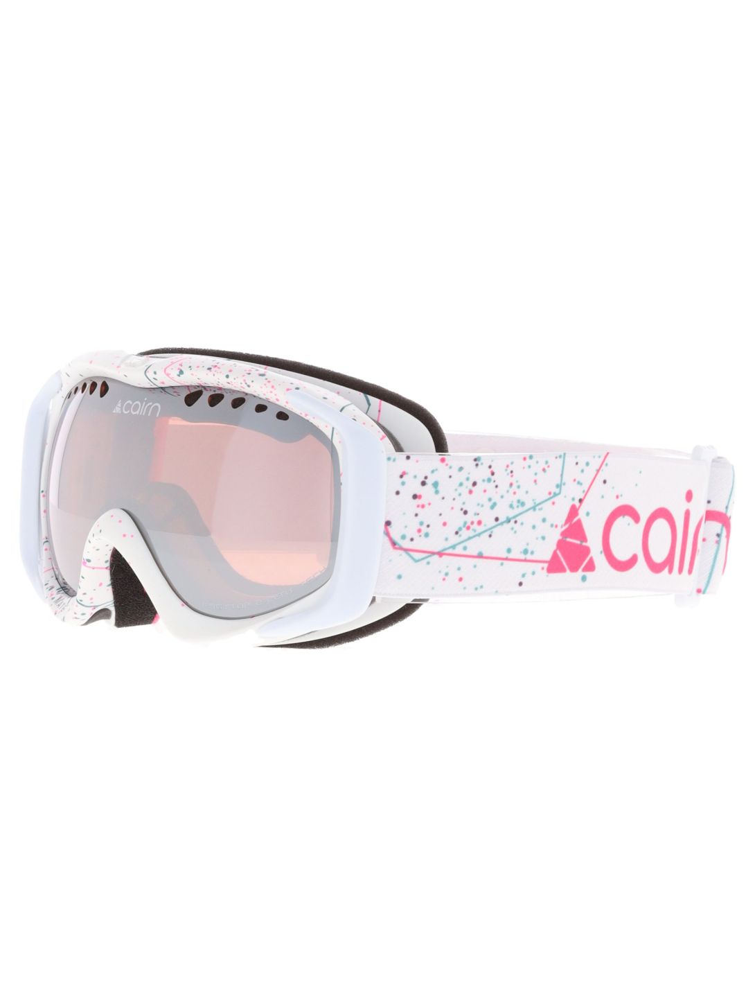 Cairn, Mate gafas de esquí niños Mat White Spray blanco, rosa 