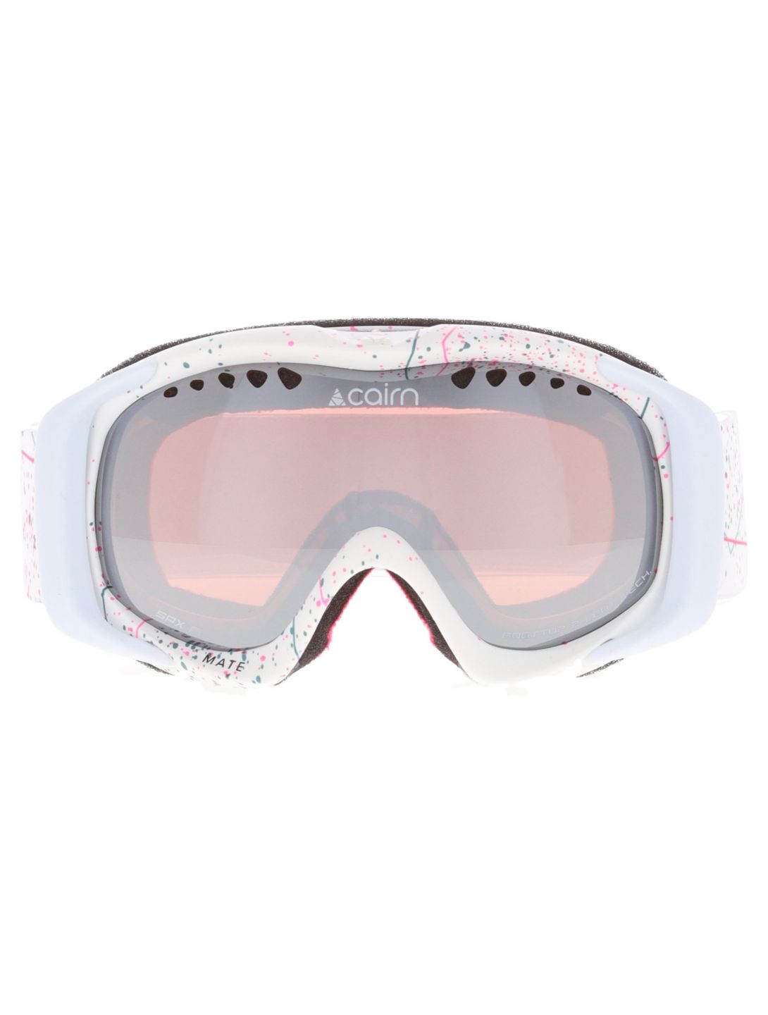 Cairn, Mate gafas de esquí niños Mat White Spray blanco, rosa 