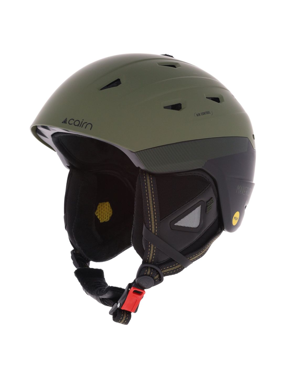 Cairn, Maverick Mips casco unisex Mat Metallic Lichen Black verde 