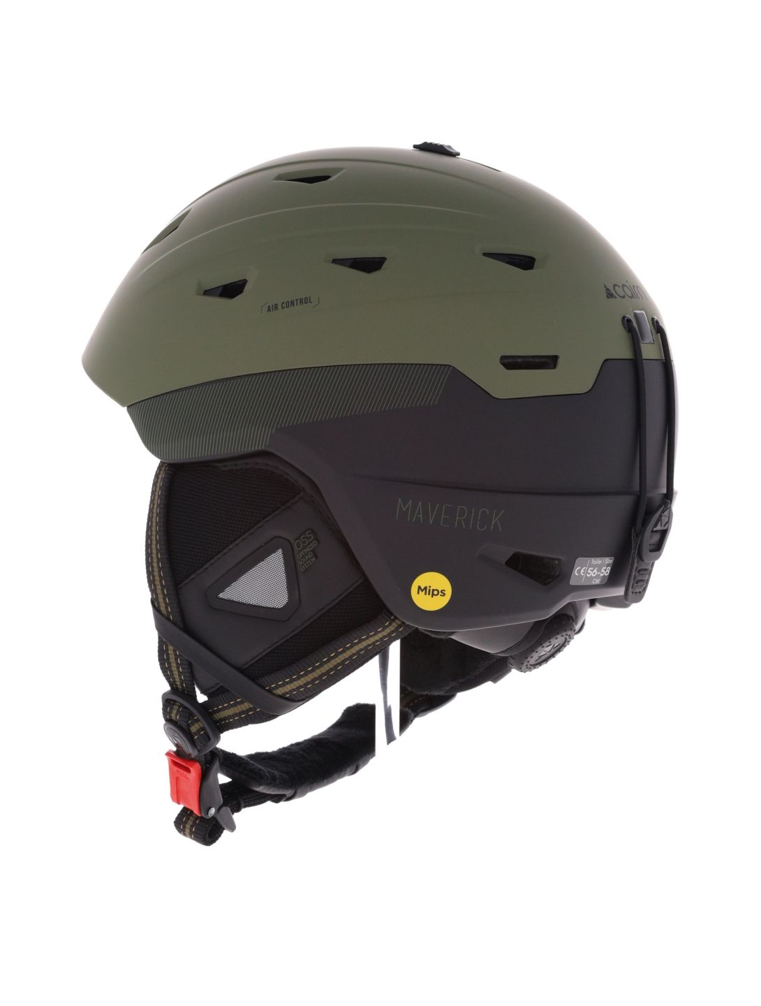 Cairn, Maverick Mips casco unisex Mat Metallic Lichen Black verde 