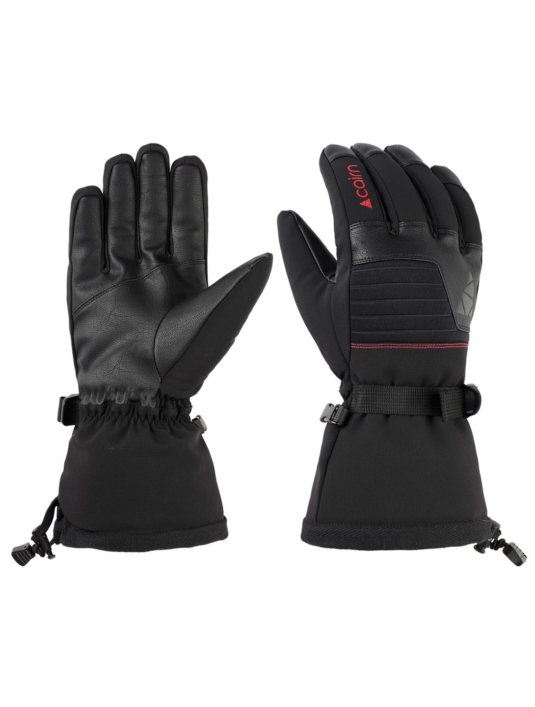 Cairn, Olympus M C-Tex guantes de esquí hombres Full Black Fire negro 