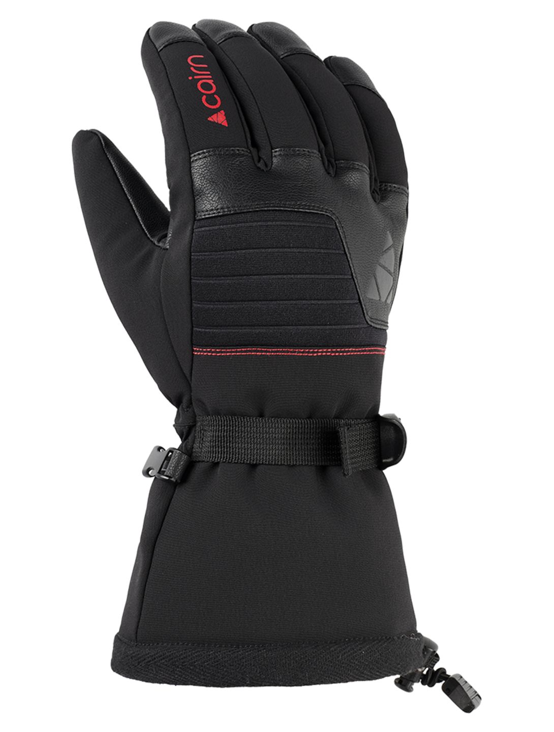 Cairn, Olympus M C-Tex guantes de esquí hombres Full Black Fire negro 