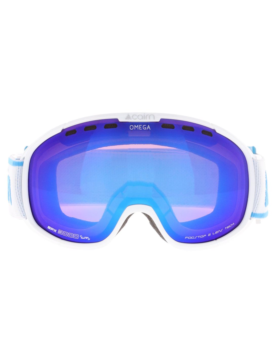 Cairn, Omega gafas de esquí unisex Shiny White Blue azul, blanco 