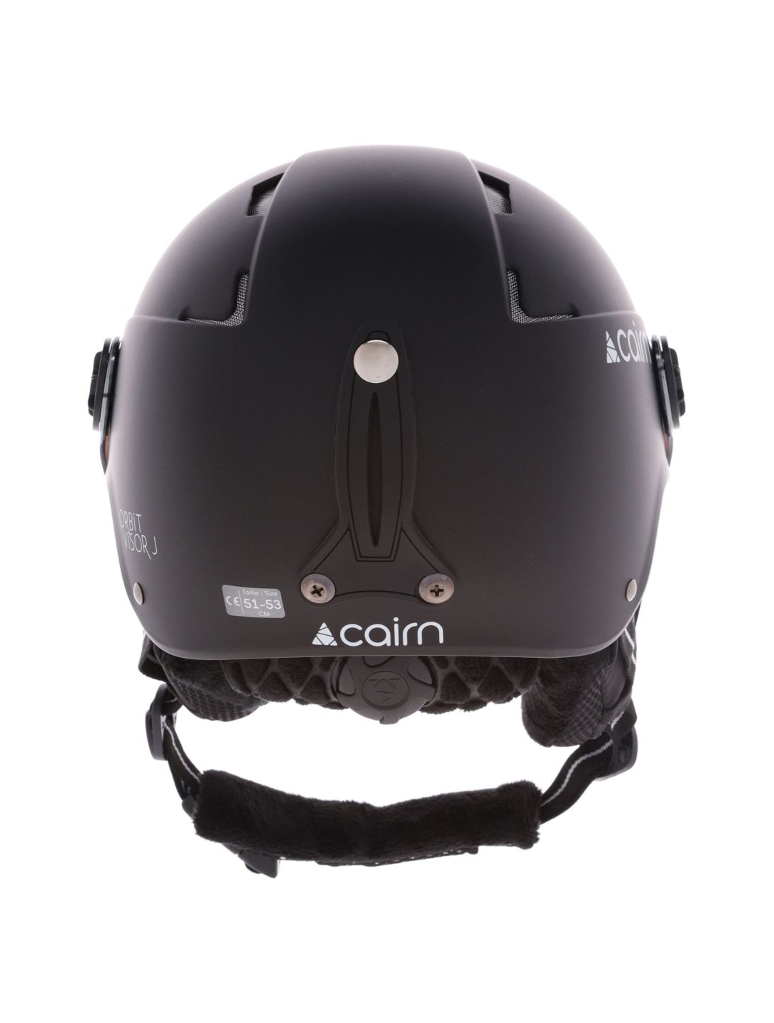 Cairn, Orbit Visor J casco con visera niños Mat Black negro 