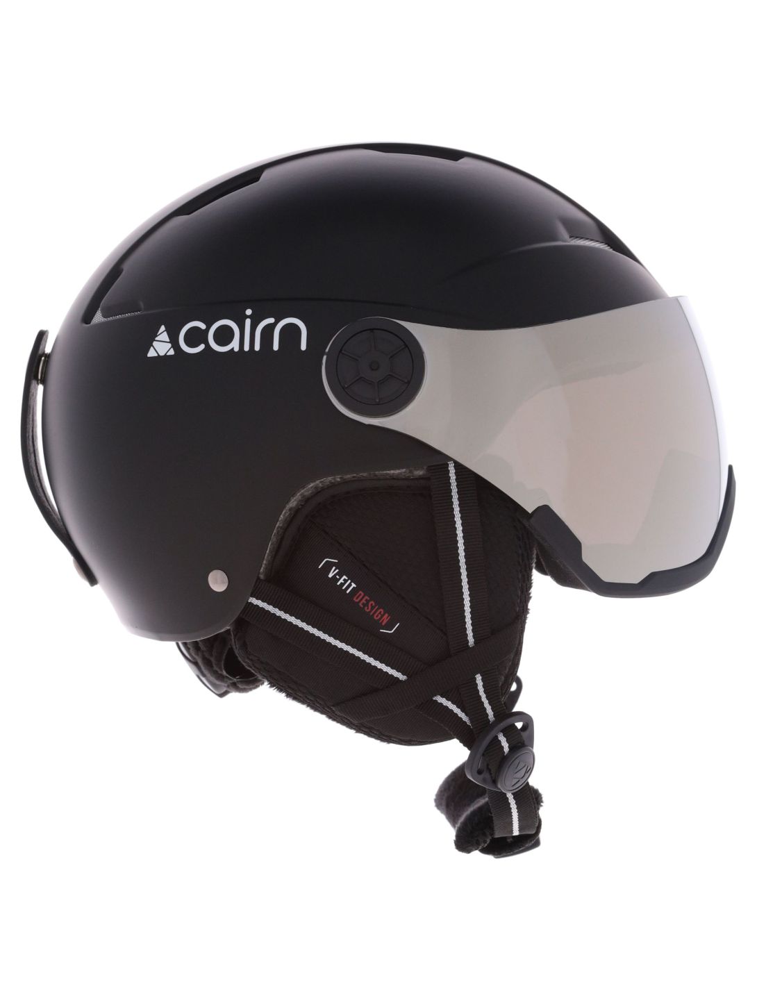 Cairn, Orbit Visor J casco con visera niños Mat Black negro 