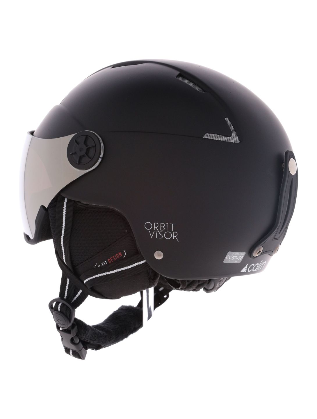 Cairn, Orbit Visor casco con visera unisex Mat Black negro 