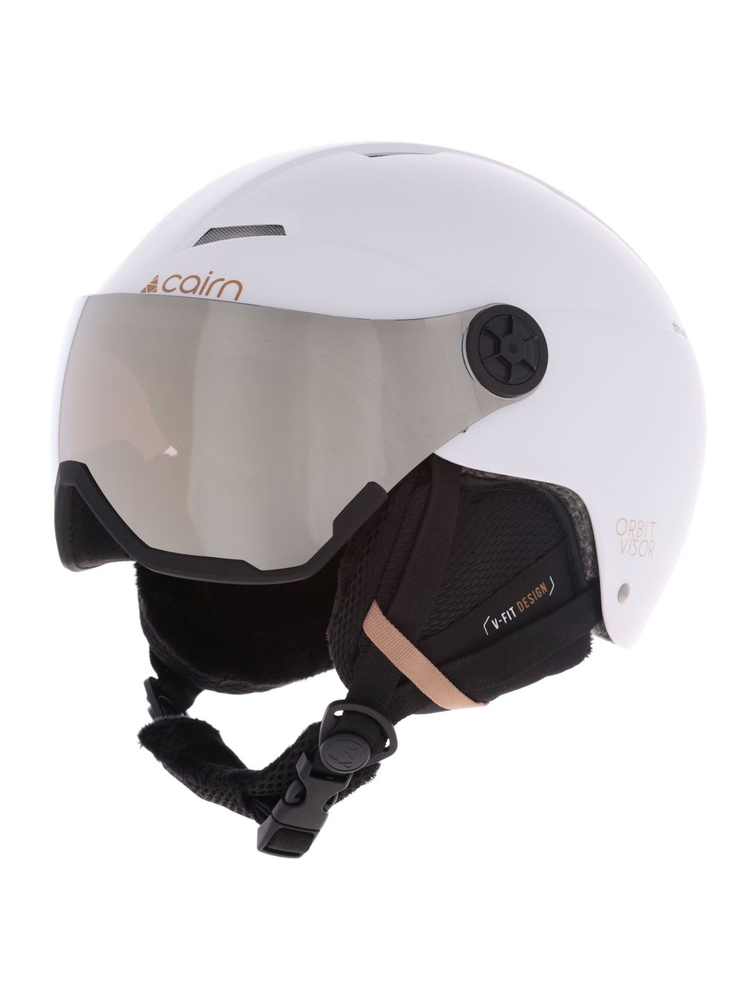 Cairn, Orbit Visor casco con visera unisex Mat White Coffee blanco 