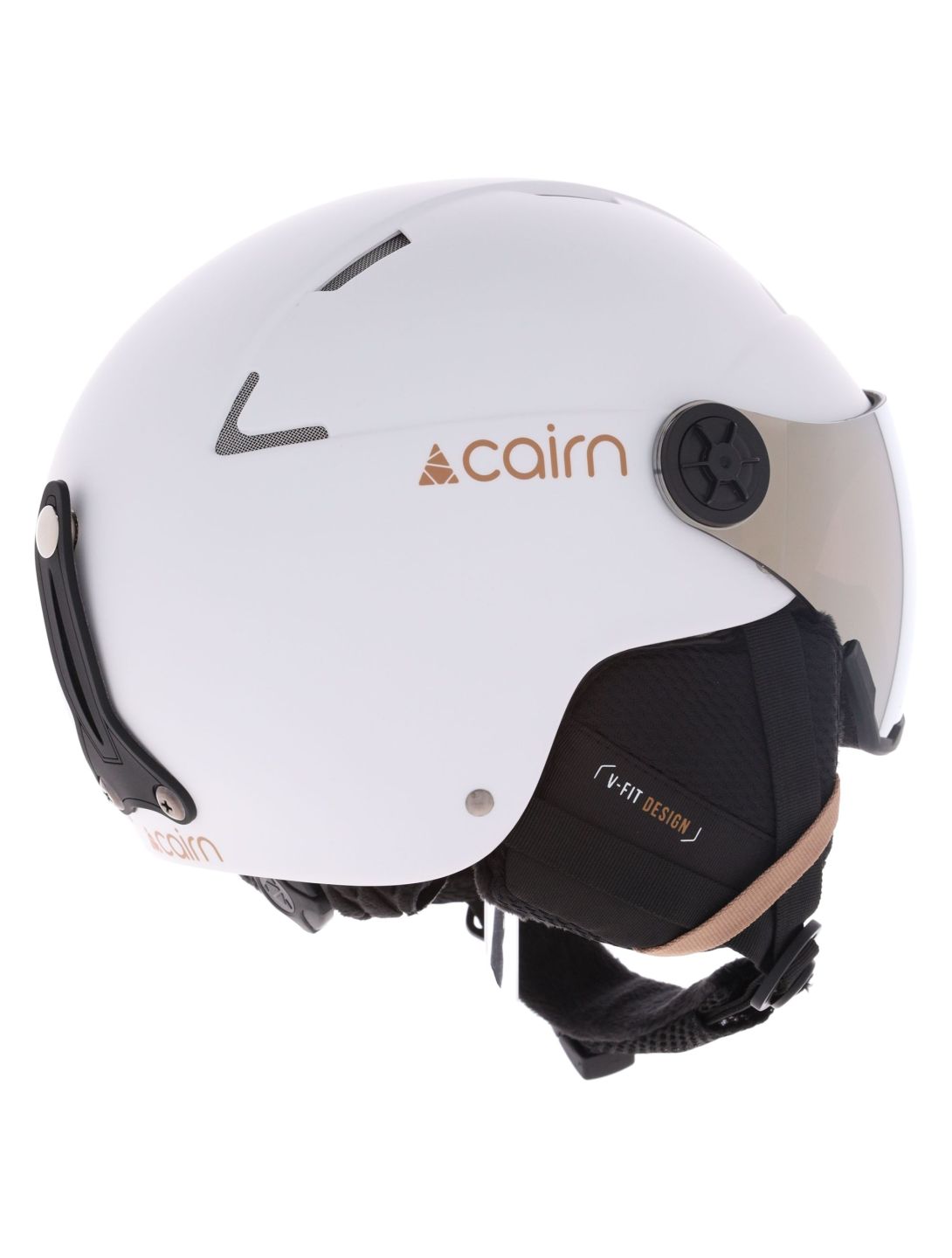 Cairn, Orbit Visor casco con visera unisex Mat White Coffee blanco 