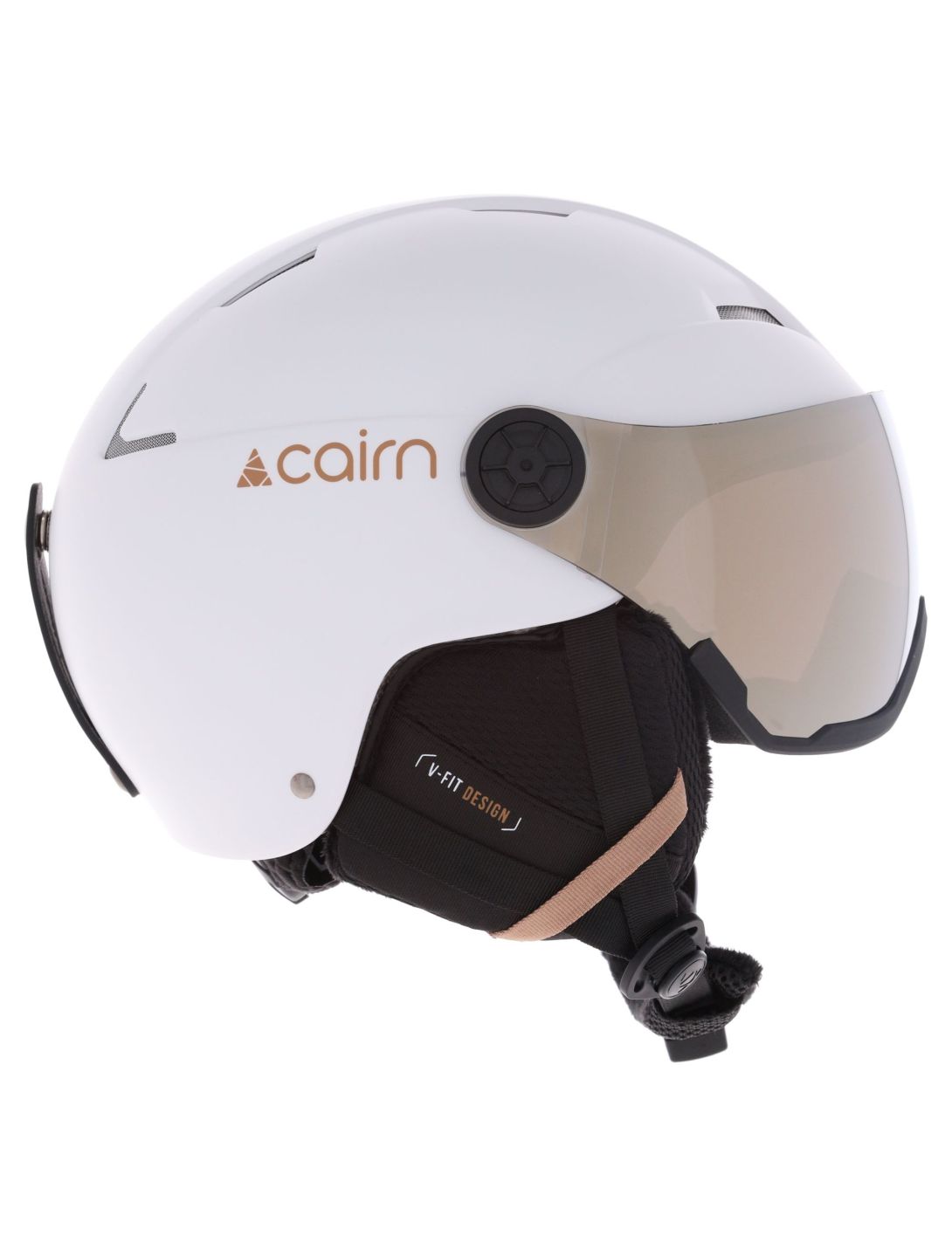 Cairn, Orbit Visor casco con visera unisex Mat White Coffee blanco 