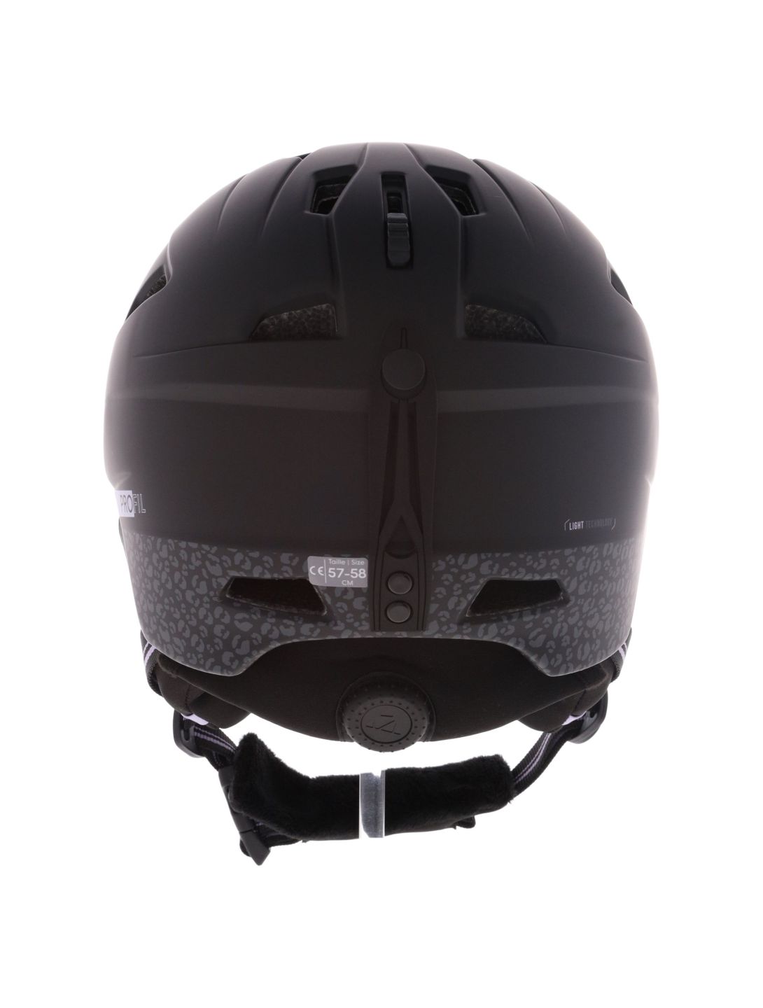 Cairn, Profil casco unisex Mat Black Leopard negro, púrpura 