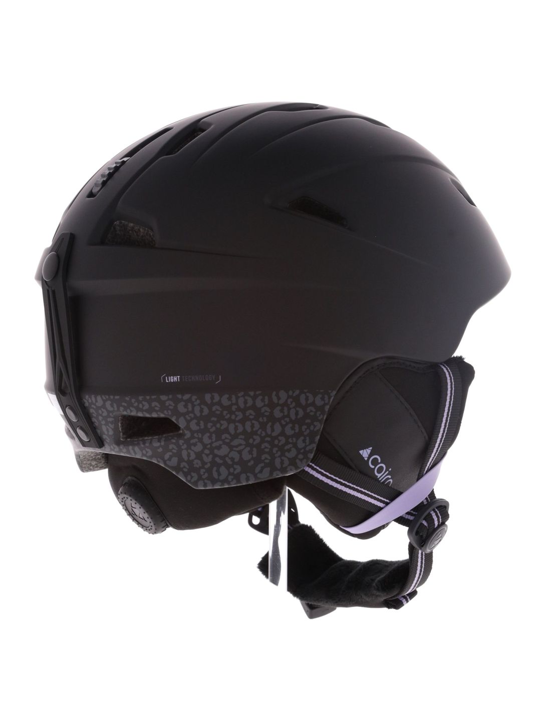 Cairn, Profil casco unisex Mat Black Leopard negro, púrpura 