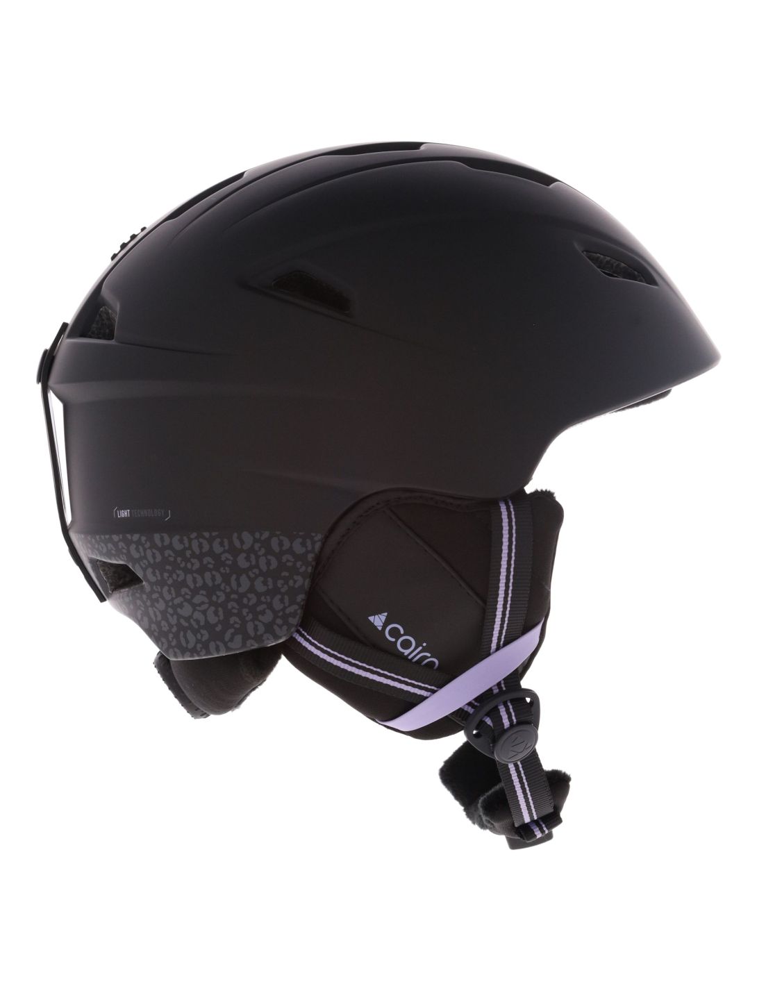 Cairn, Profil casco unisex Mat Black Leopard negro, púrpura 