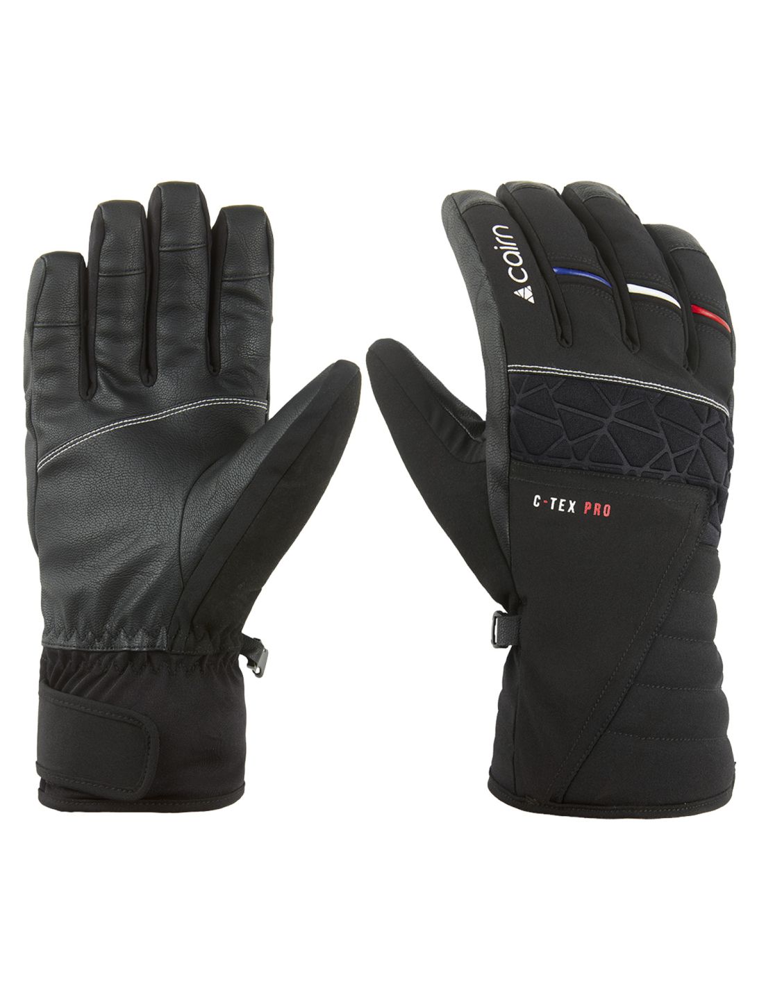 Cairn, Summit M C-Tex Pro guantes de esquí hombres Black Patriot negro 