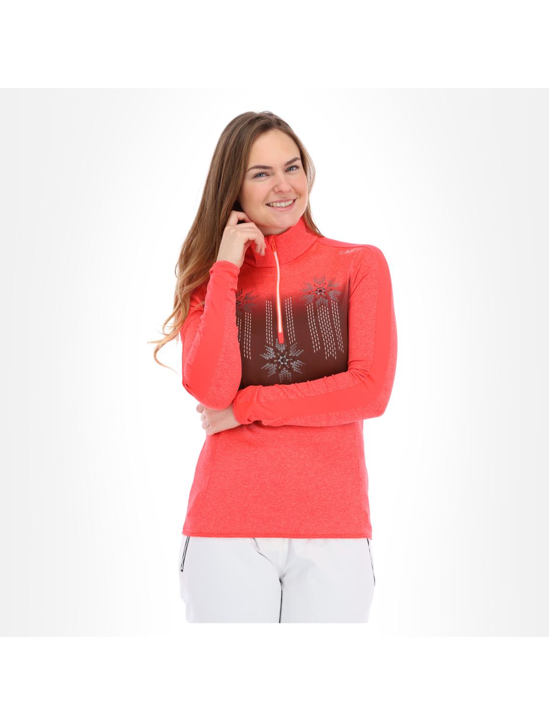 CMP, 30L1386 jersey mujeres fluo rojo