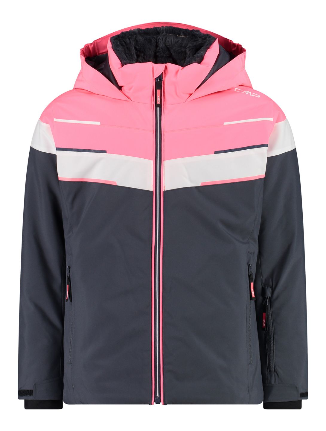 CMP, 33W0215 chaqueta de esquí niños Titanium gris, rosa 