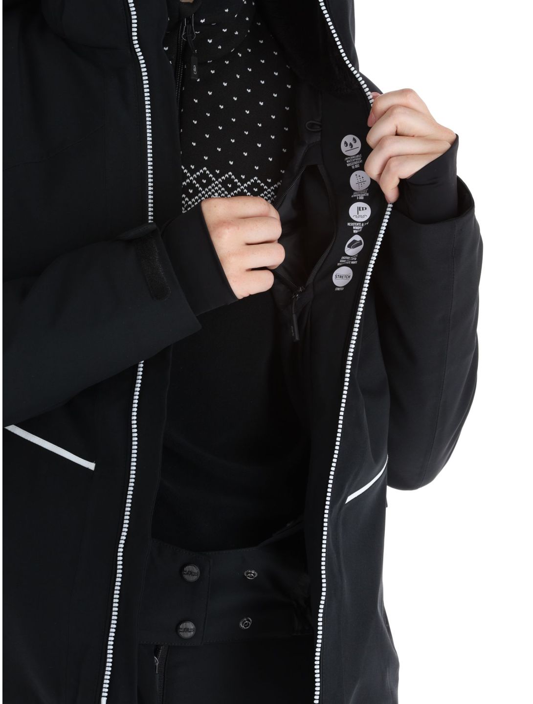 CMP, 33W0666 chaqueta de esquí mujeres Black negro 