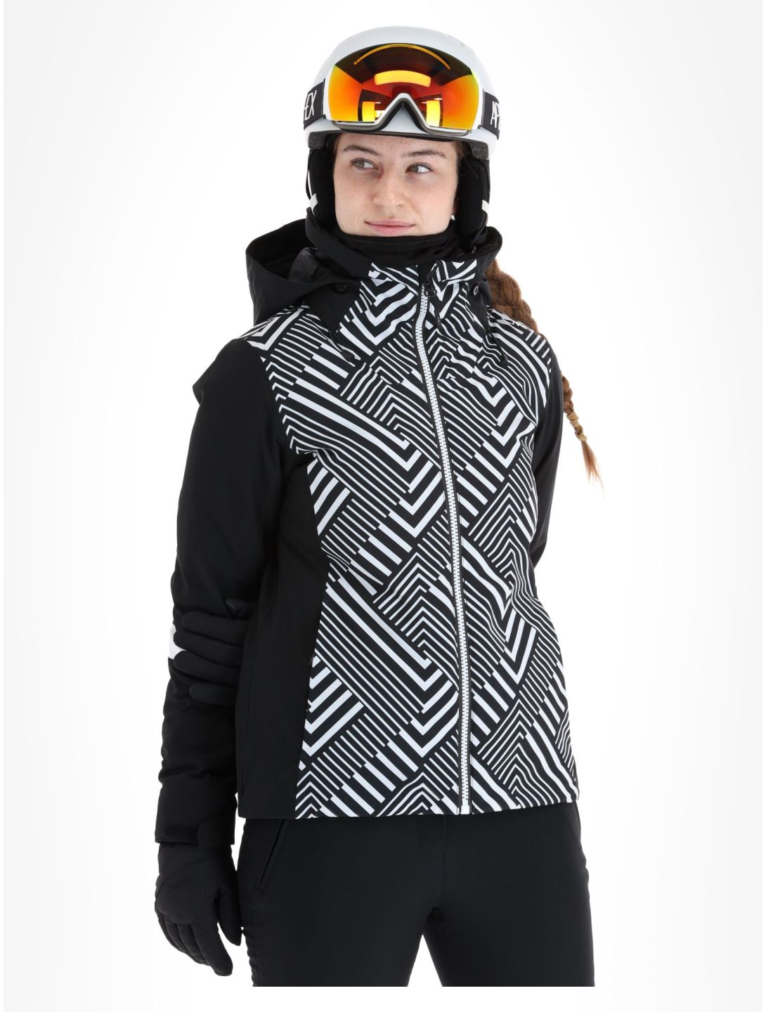 CMP, 33W0686 chaqueta de esquí mujeres Black White blanco, negro 