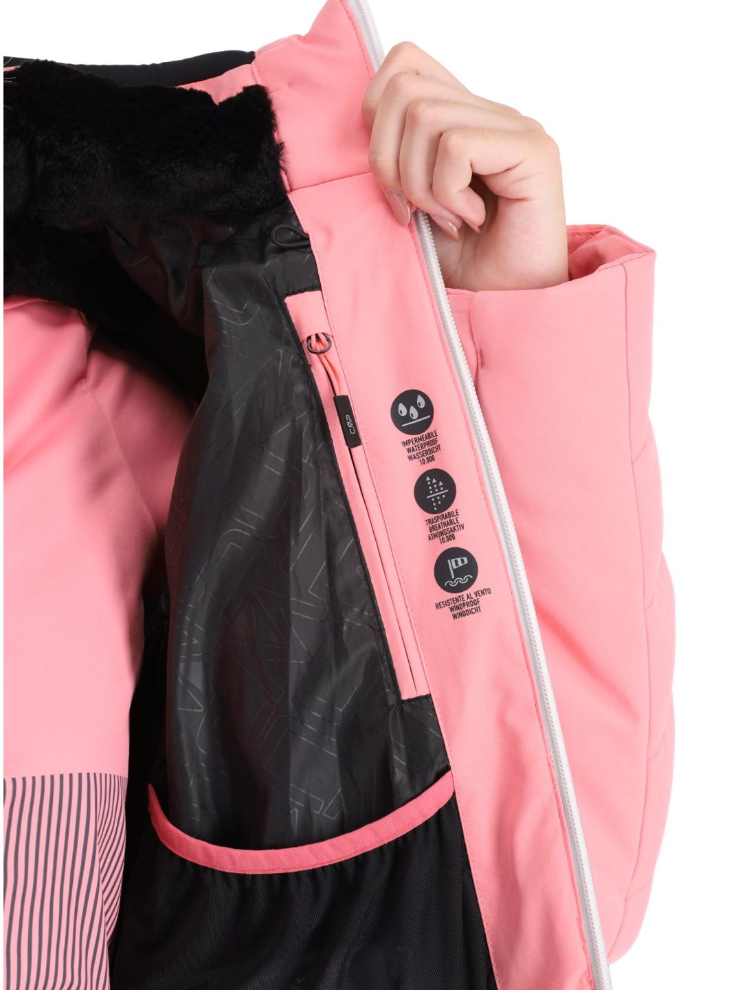 CMP, 33W0716 chaqueta de esquí mujeres Peach naranja 