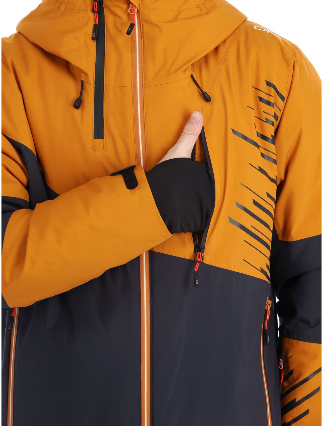 CMP, 33W0817 chaqueta de esquí hombres Pumpkin gris, naranja 