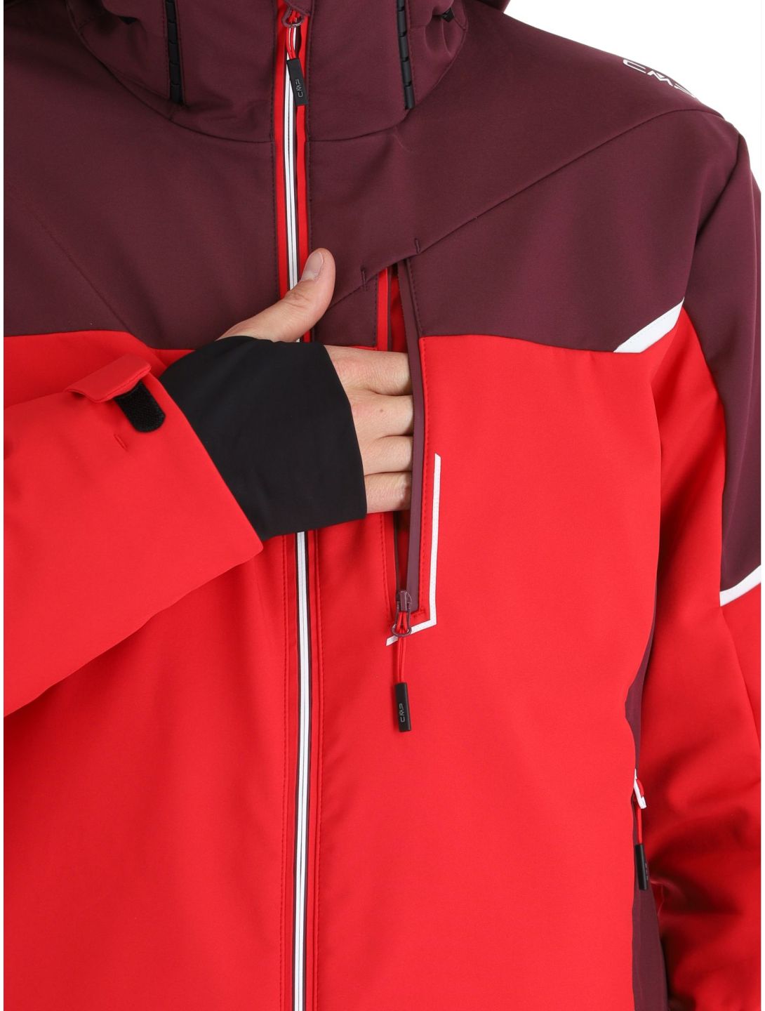 CMP, 33W0897 chaqueta de esquí softshell hombres Ferrari rojo 