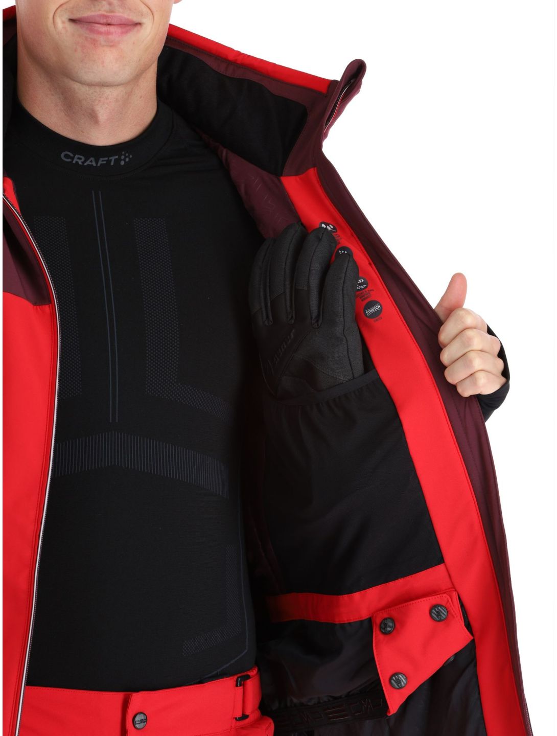 CMP, 33W0897 chaqueta de esquí softshell hombres Ferrari rojo 