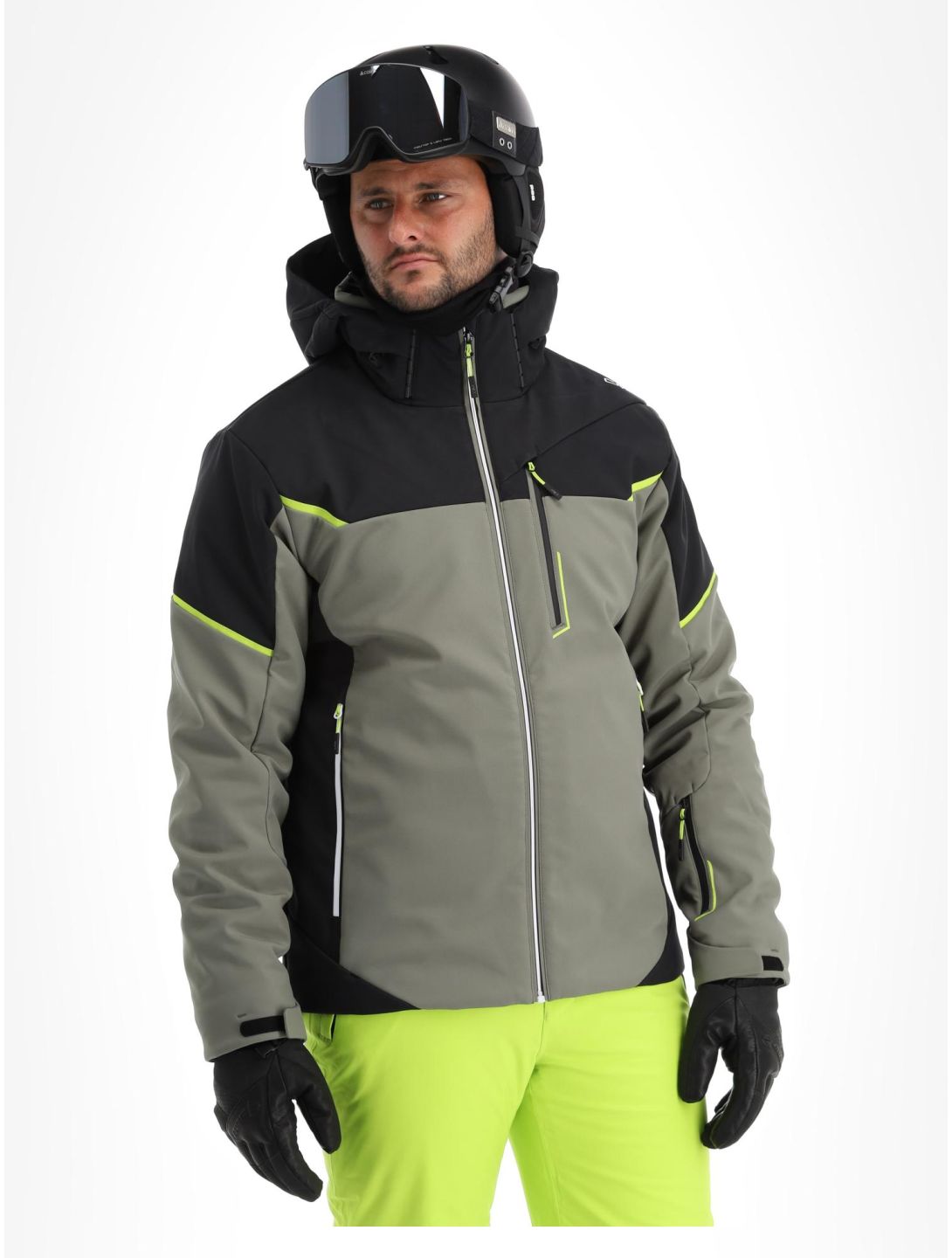 CMP, 33W0897 chaqueta de esquí softshell hombres Kaki verde 