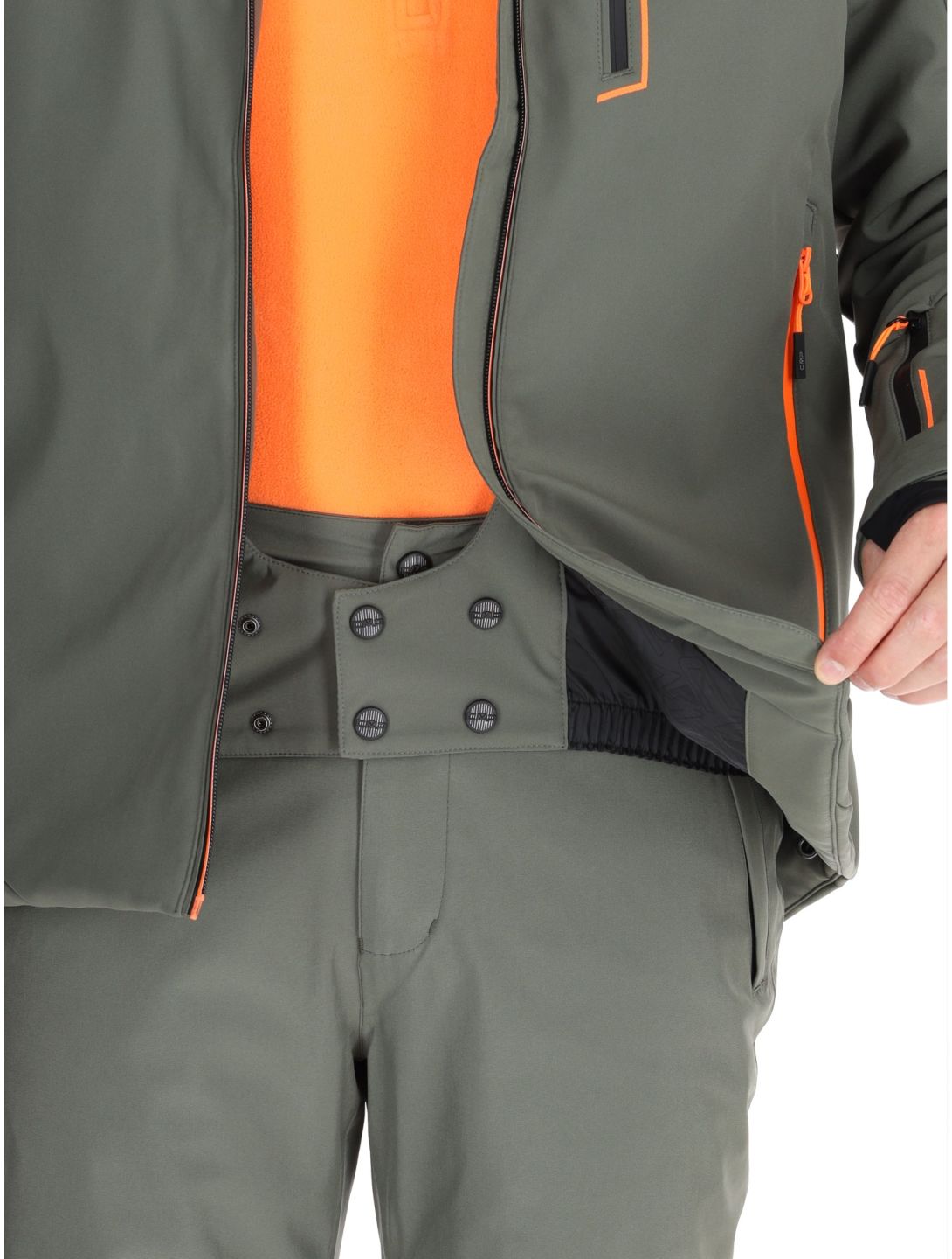 CMP, 33W0897 chaqueta de esquí softshell hombres Olive verde 