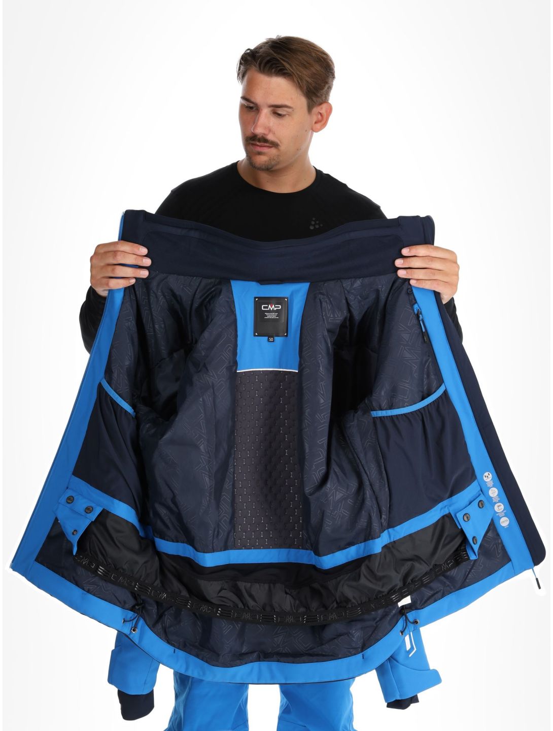 CMP, 33W0897 chaqueta de esquí softshell hombres Sapphire azul 