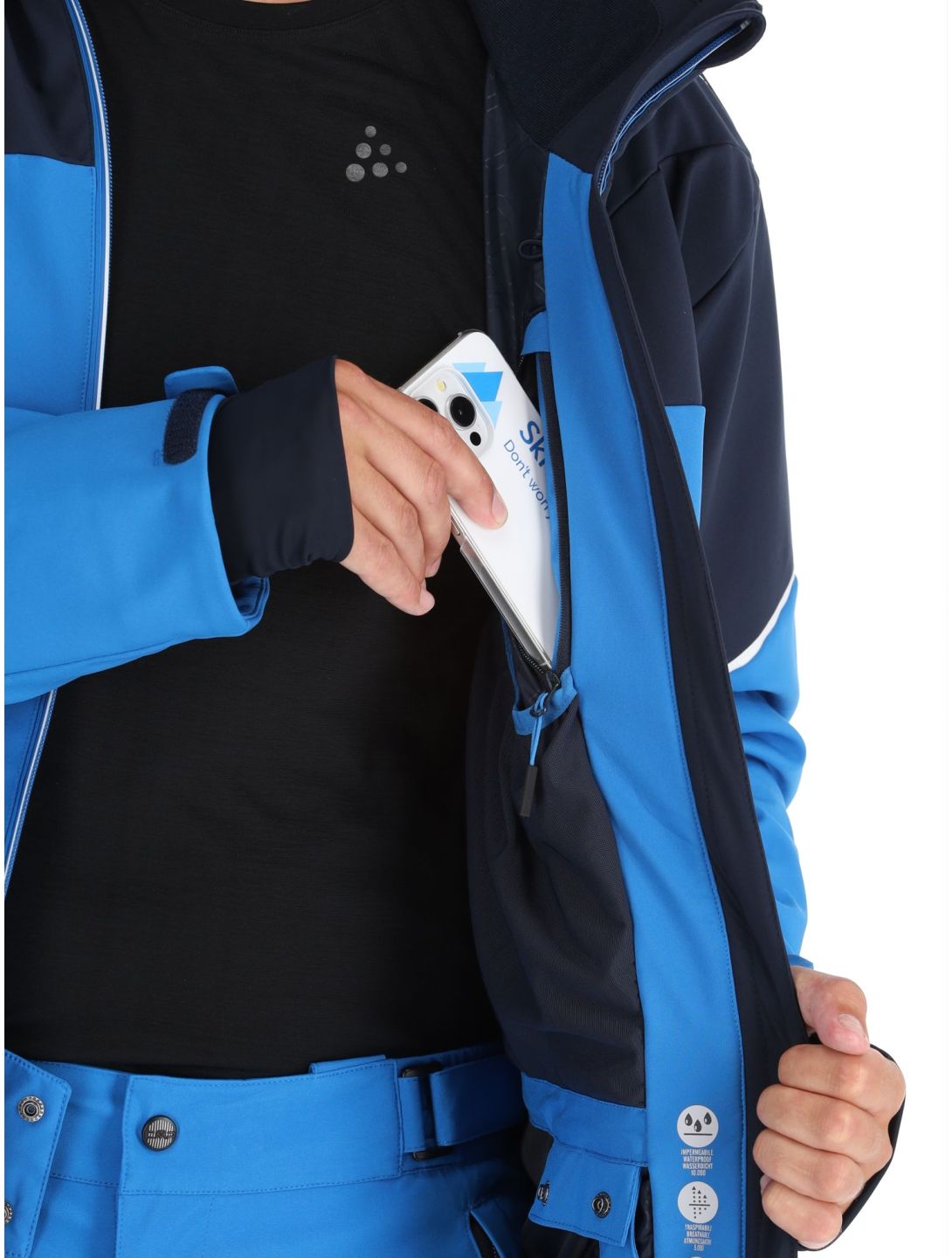 CMP, 33W0897 chaqueta de esquí softshell hombres Sapphire azul 