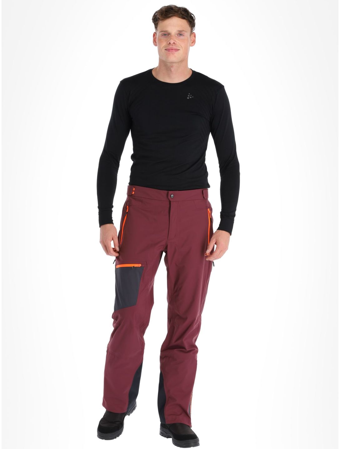 CMP, 33W2887 pantalones de esquí hardshell hombres Burgundy borgoña 