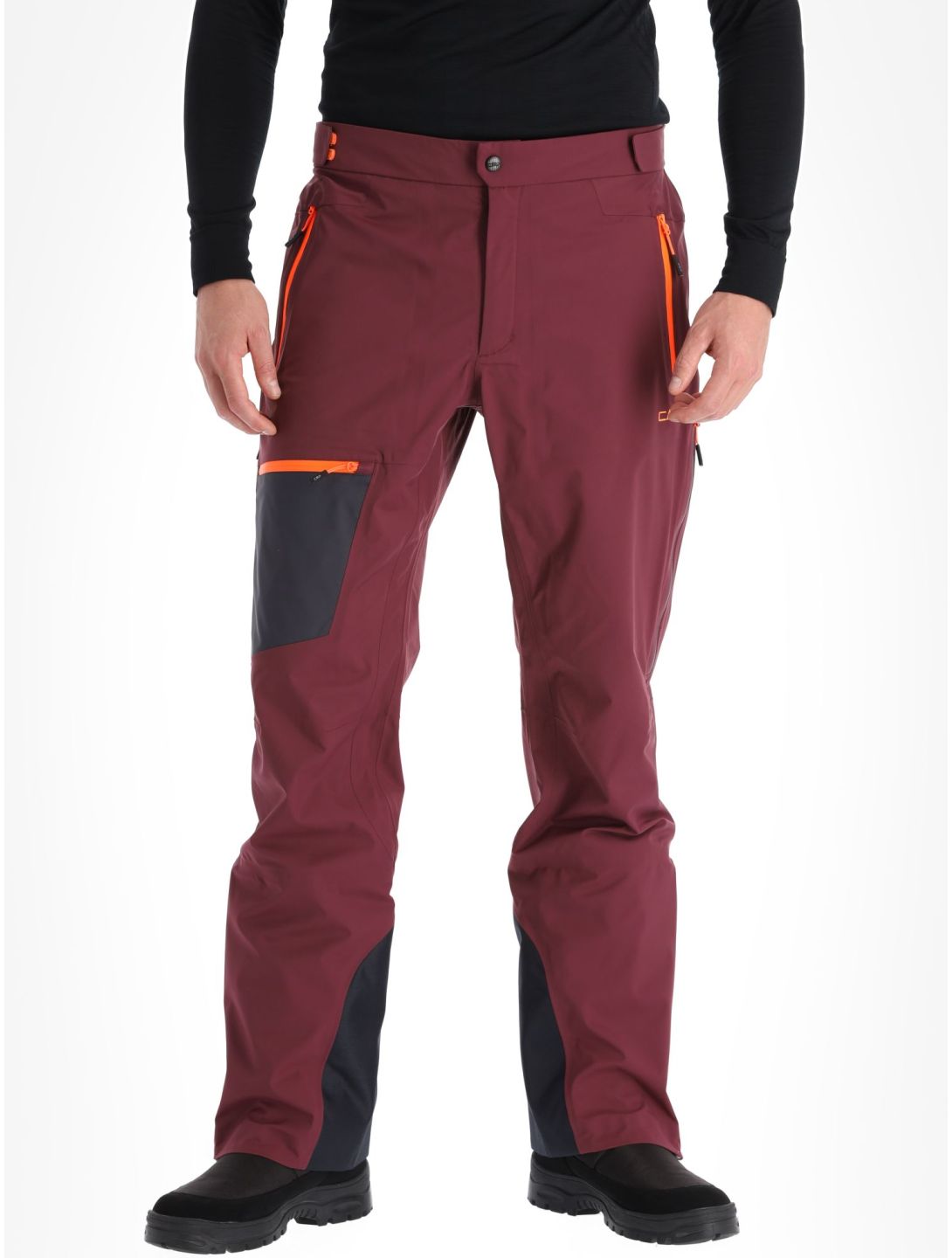 CMP, 33W2887 pantalones de esquí hardshell hombres Burgundy borgoña 