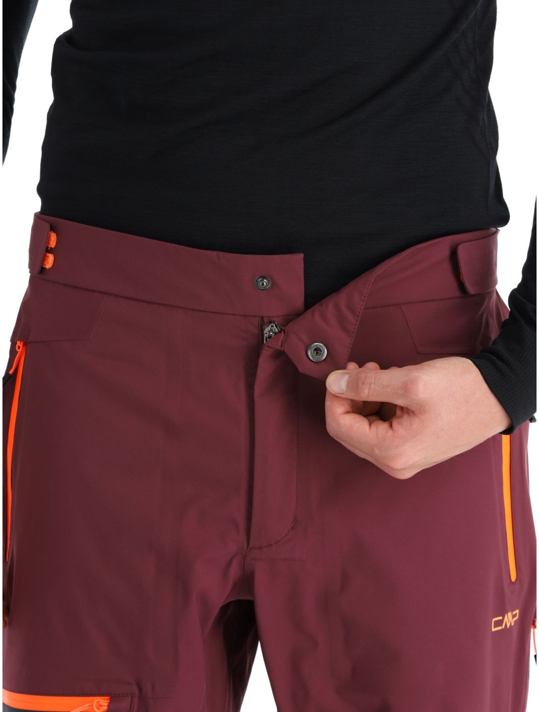 CMP, 33W2887 pantalones de esquí hardshell hombres Burgundy borgoña 