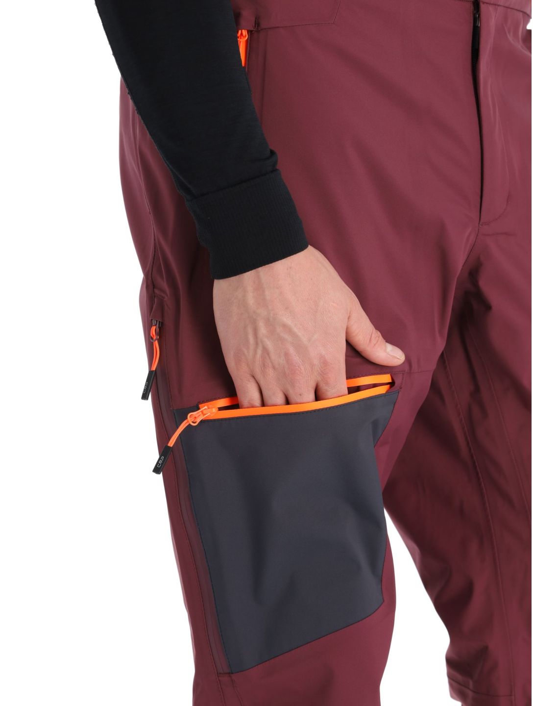 CMP, 33W2887 pantalones de esquí hardshell hombres Burgundy borgoña 