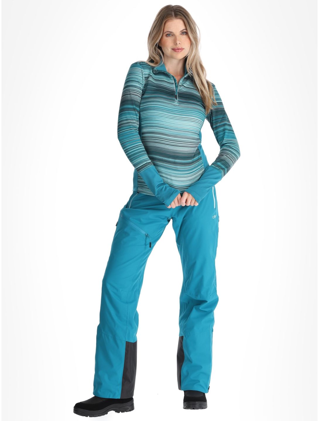 CMP, 34L2096 jersey mujeres Teal / Aqua azul, verde 