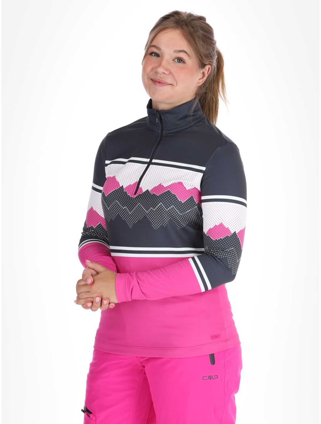 CMP, 34L4216 jersey mujeres Festival / Anthracite gris, rosa 