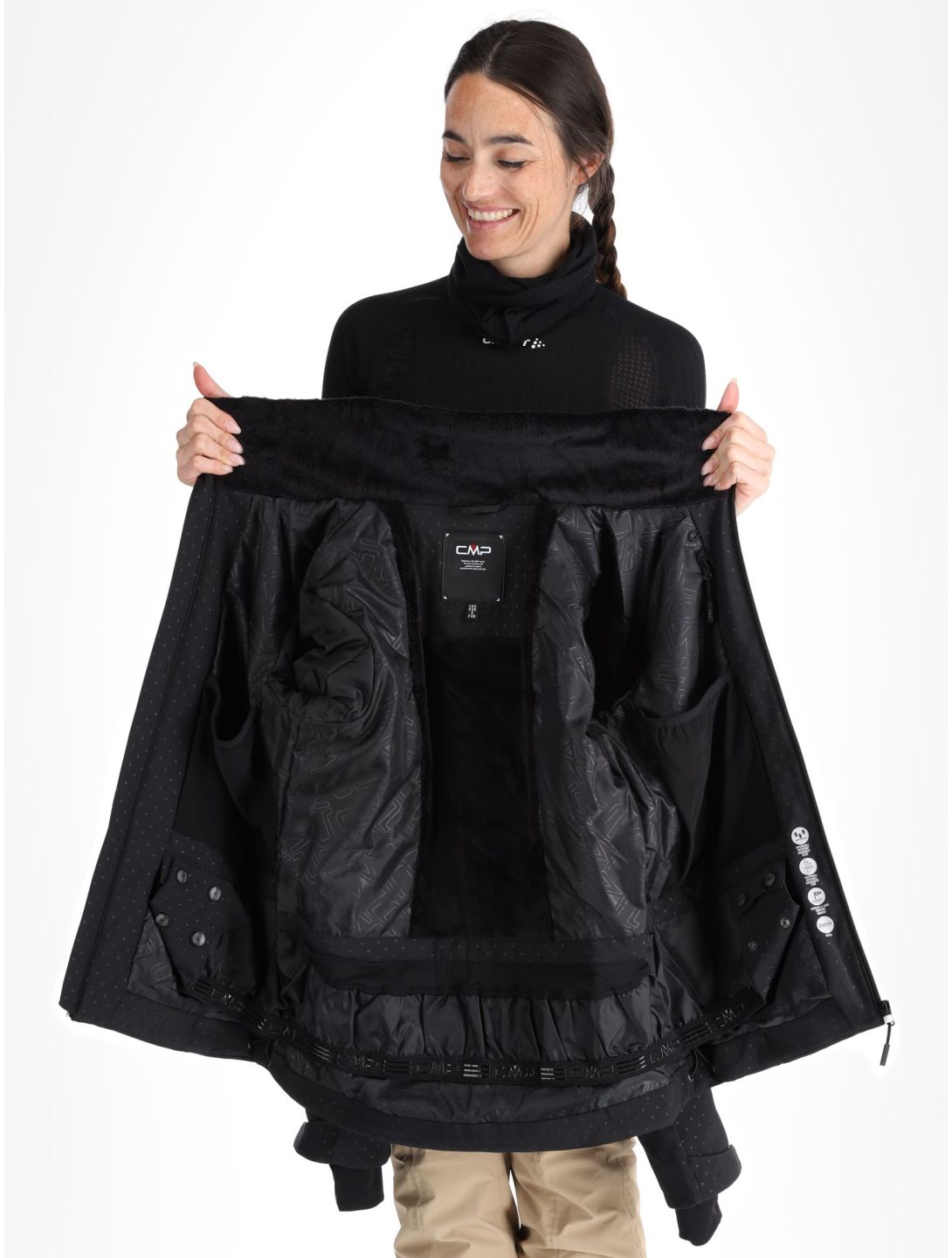 CMP, 34W3976 chaqueta de esquí mujeres Black negro 