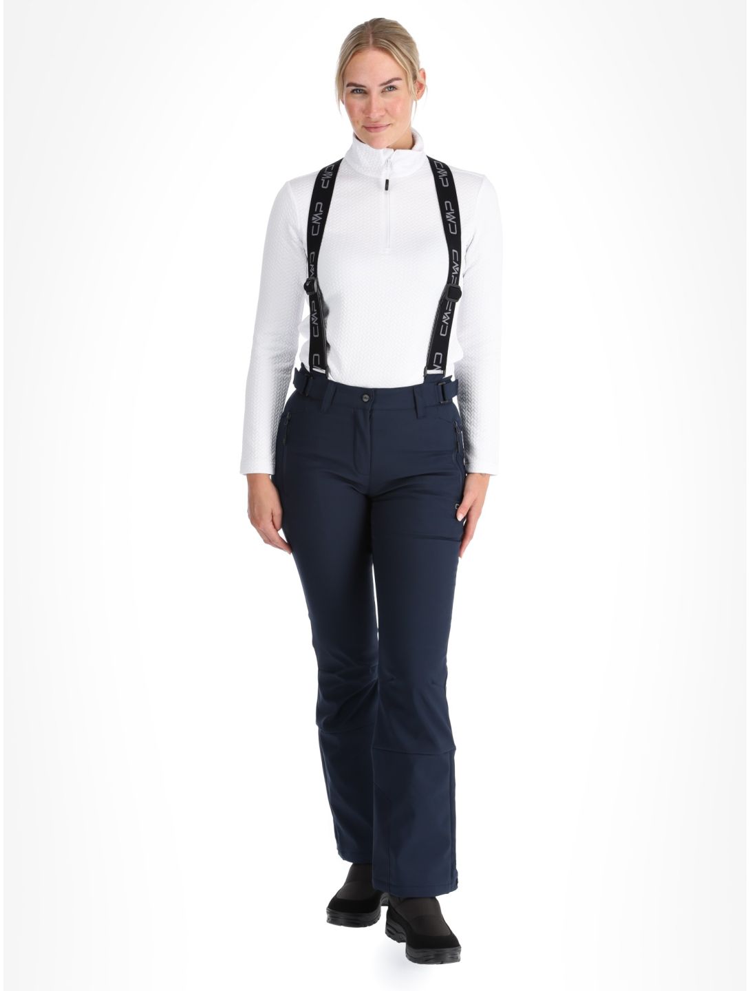 CMP, 34W4326 pantalones de esquí mujeres Black Blue azul 