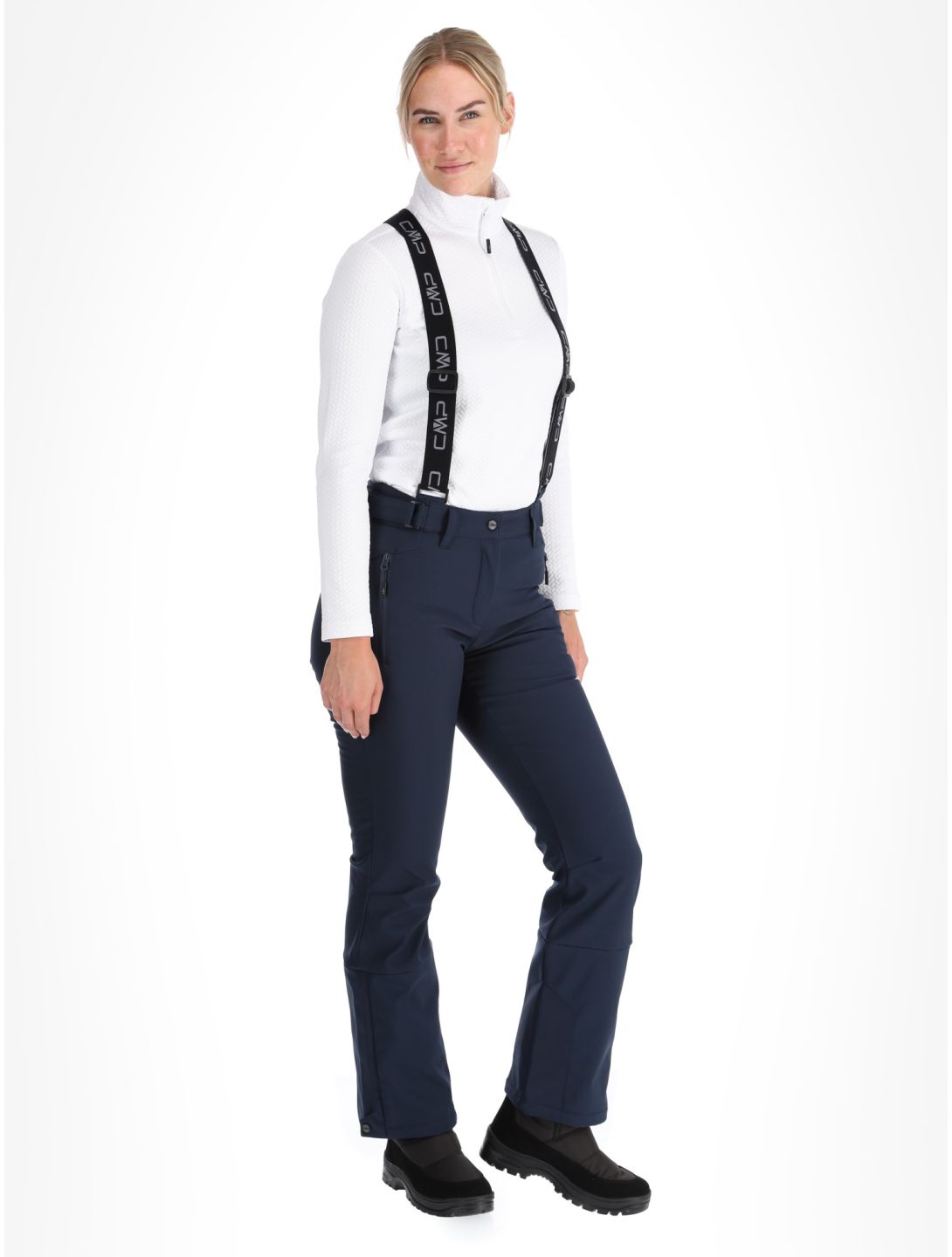 CMP, 34W4326 pantalones de esquí mujeres Black Blue azul 